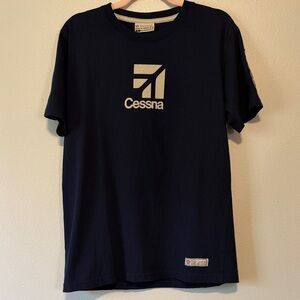 Cessna Short Sleeve Logo Tee in Navy